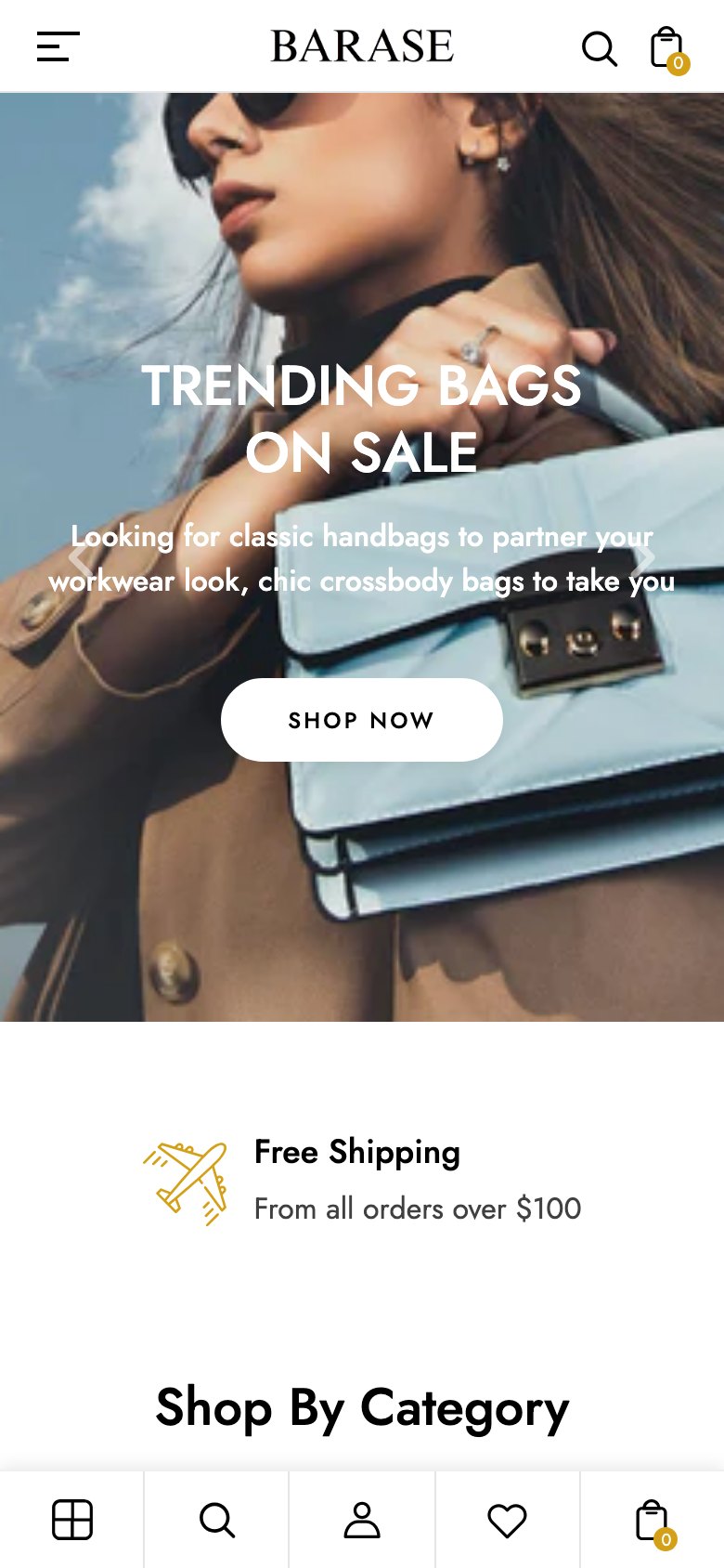 Barase — mobile view