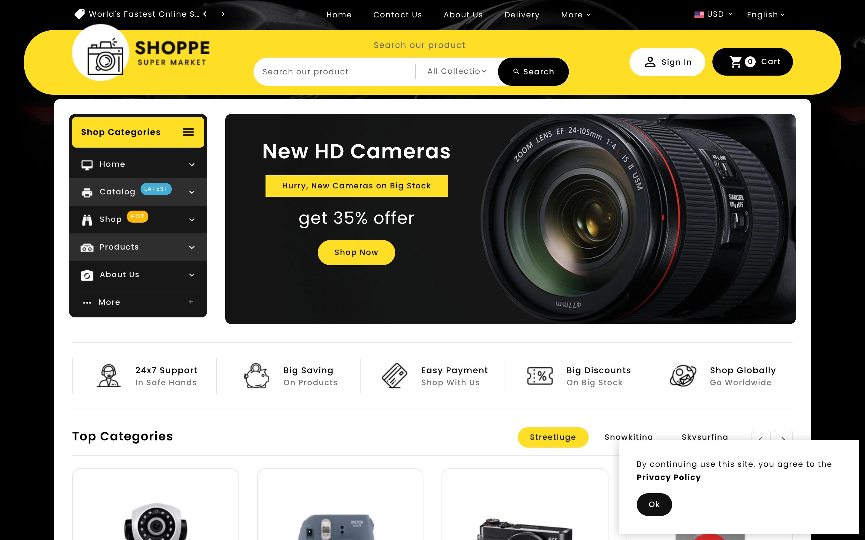 Shoppee — desktop view