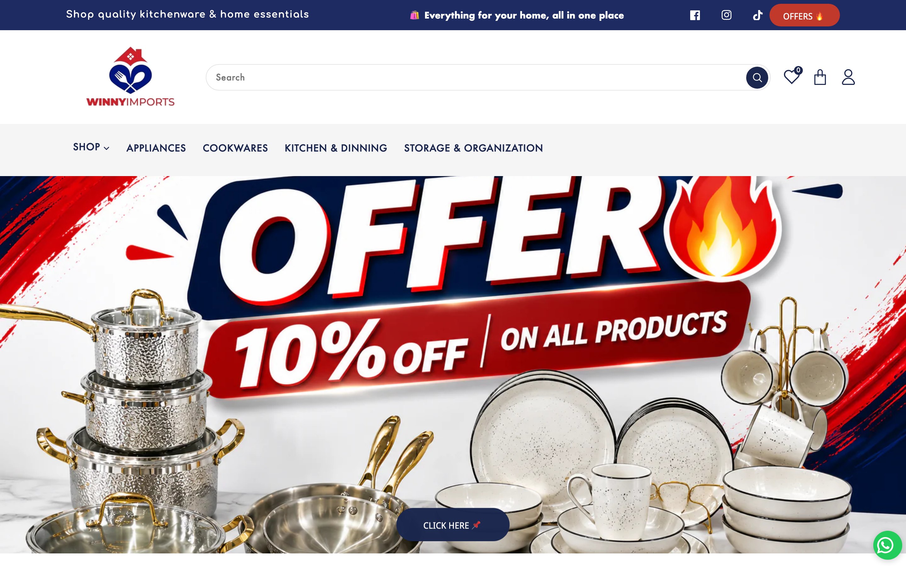 Winny Imports — desktop view